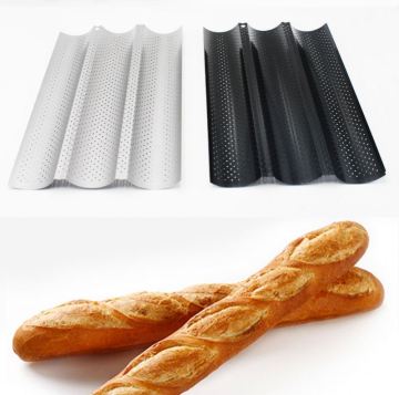 Hitzebeständige, nicht geschichtete perforierte französische Brotbackform