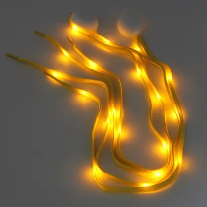 Hot Selling LED Party Shoelaces - Multi-Color Glowing Flat LED Shoelaces