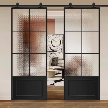 Modern Aluminum Barn Door Mechanism for Soundproof Houses