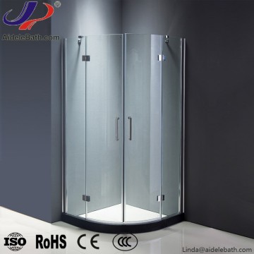 Quadrant Frameless Tempered glass Hinge shower enclosure wet room door