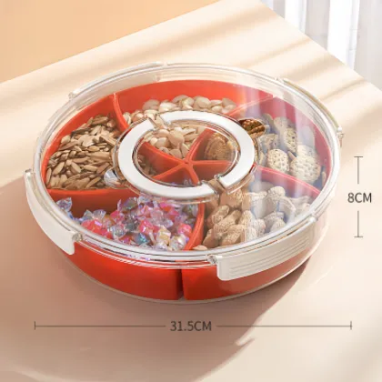 Five-Grid Snack Plate for New Year's Goods Storage
