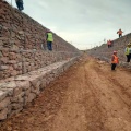 Solução modular de caixa de gabion para engenharia de parede moderna