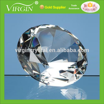 Wholesale custom logo crystal glass diamond for wedding return gift