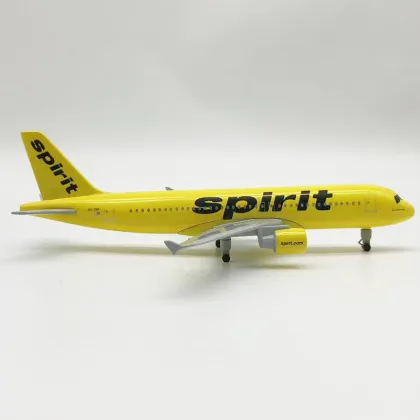 20cm Spirit Airlines Airbus 320 Alloy Airplane Model with Landing Gear: Detailed Aviation Collectible