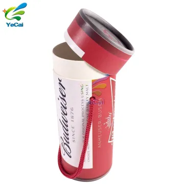 MOQ=500pcs customized waterproof cardboard kraft paper towel tubes with handle