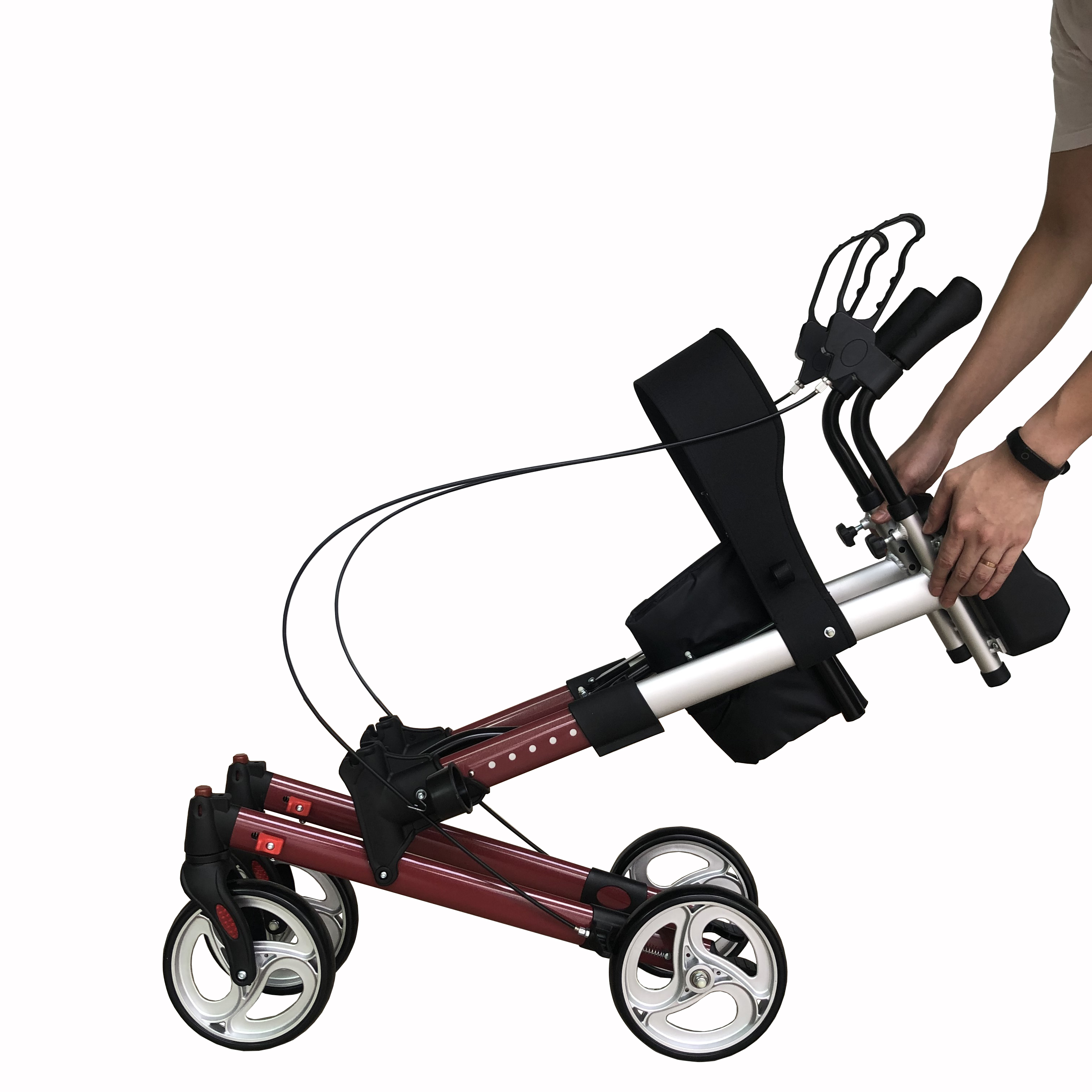 Lightweight Aluminum Up walker with Arm Rest Pad and Wheels TRA03C