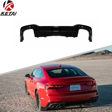 S5 Style arrière du diffuseur arrière pour lèvres pare-chocs pour Audi A5 S-Line 2021-2023