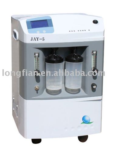 Oxygen concentrators with oxygen flowmeter