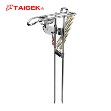 TAIGEK Automatic Fishing Rod Holder - High Strength Spring Outdoor Metal Stand