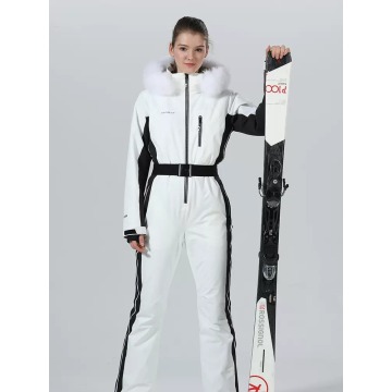 Two-sheet Slim Fit Cotton One-piece Ski Suit