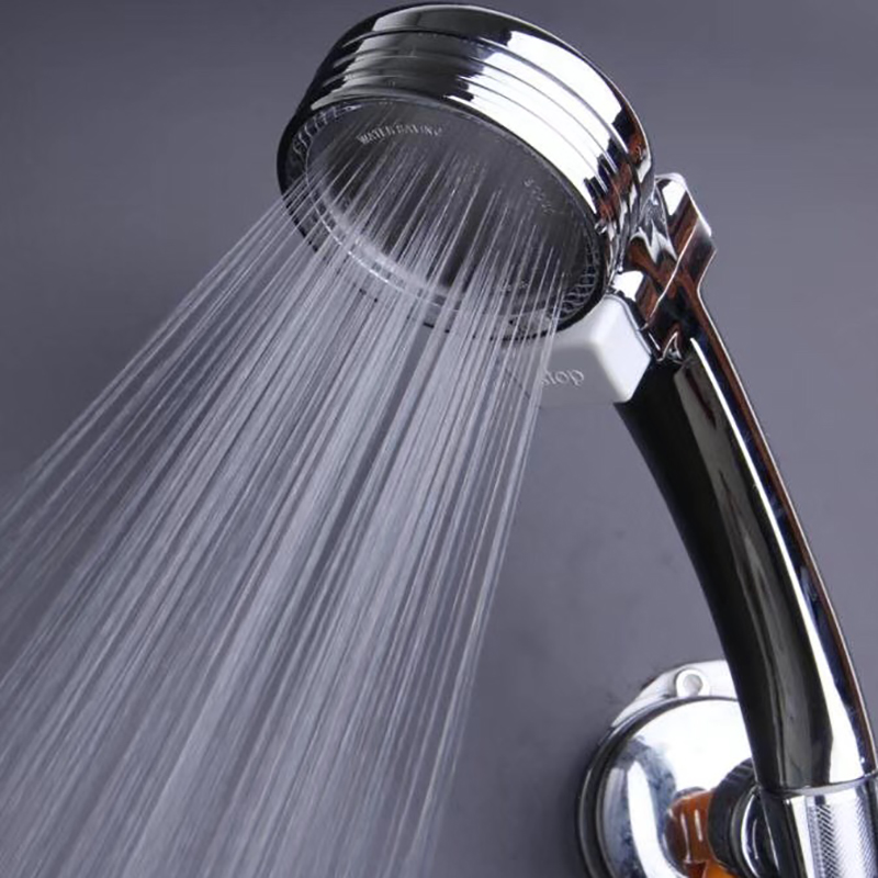 Black Chrome Adjustable Rain Hand Shower Head