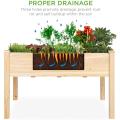 48x24x30in Raised Garden Bed Elevated Wood Planter Box