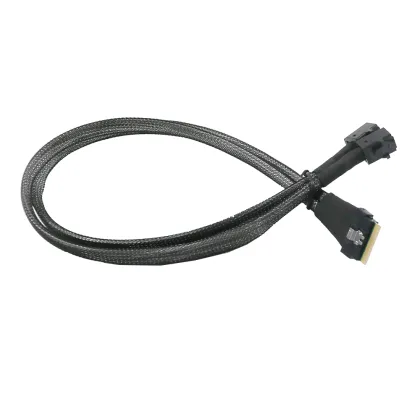 Hard Drive Data Riser Cable SAS SFF 8654 8i to Dual Channel HD 4i Mini SAS SFF-8643 Server Connection