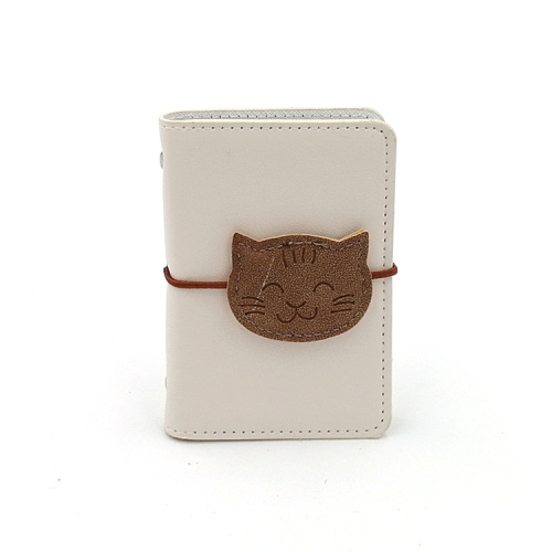 China Custom cat pattern elastic PU card holder Manufactory