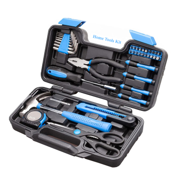 YUHANG 39-Piece Cutting Plier Tool Set with Blue Plastic Toolbox