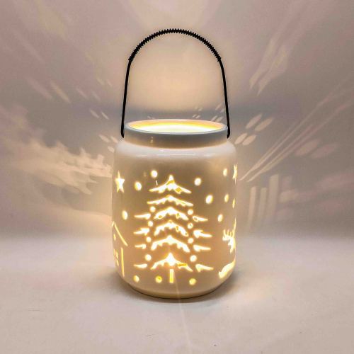 Lanterna suspensa LED de cerâmica de Natal