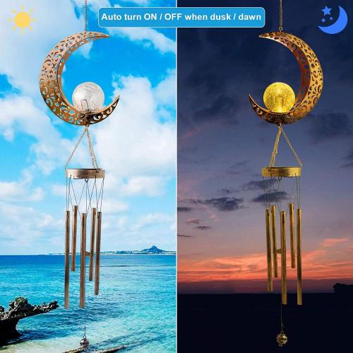 China Solar Moon Wind Chimes Outdoor Supplier