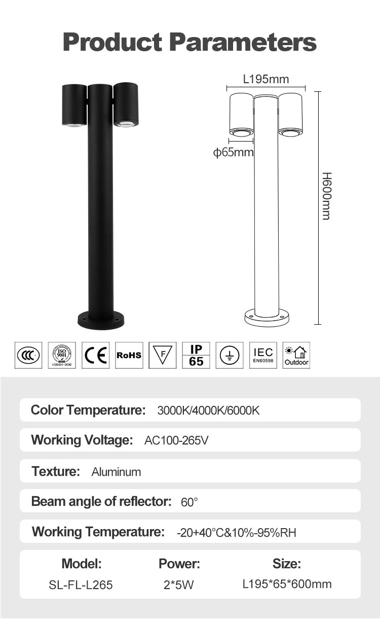 Bollard Led Garden Lawn Light