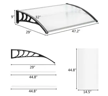 Rugged Impact-Proof Polycarbonate Outdoor Door Awning: Your Ultimate Protection Solution
