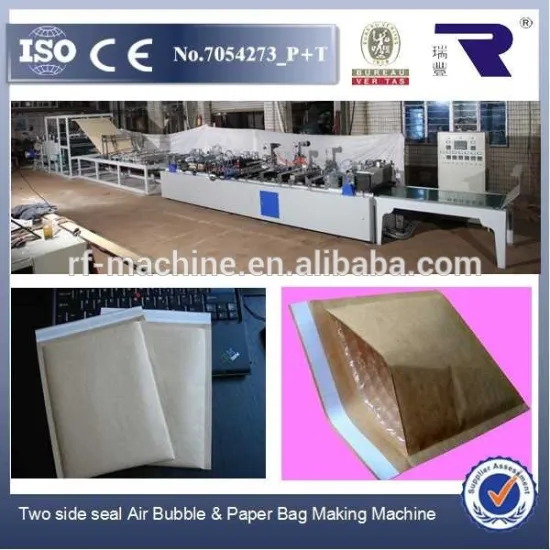 Fully Automatic Three Side Sealing Kraft Paper Bubble Mailer Jiffy Bag Making Machine