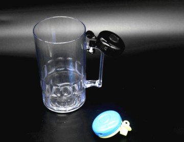 Wholesale Clear Beer Plastic Mug With Bell And Handle