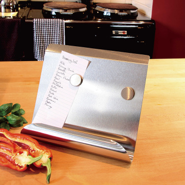 cookbook rack and memo board with memo magnet