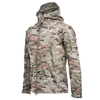 Climbing Lightweight Polar Fleece Hooded Jacket with Cotton Liner - Waterproof Windbreaker for Winter