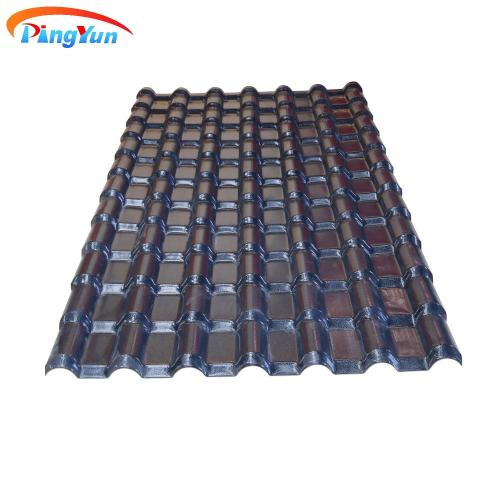 Ecuador teja espanola pvc Spanish synthetic resin asa upvc roof tile plastic roof sheet for residence