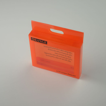 Scatola pieghevole in plastica morbida piega rossa con stampa di seta