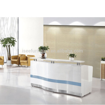 Hair salon reception desks spa / hotel reception counter waving shape modern design IE108