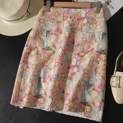 Gorgeous 100%  Poly Sequin Embroidery Fabric