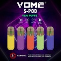 오리지널 vome s-pod 4500puffs vape 12 맛 일회용 vape