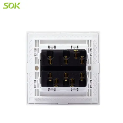 16AX250V 3Gang 2Way Switch White Wide Rocker switches