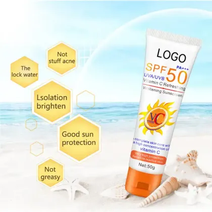 Korean SPF 50+ Organic Anti-Aging Oil-Free Whitening Facial Sunscreen Cream