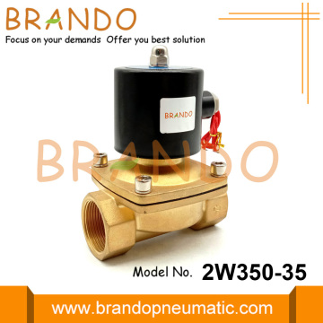 2W350-35 1 1/4'' Brass Electric Solenoid Valve Water