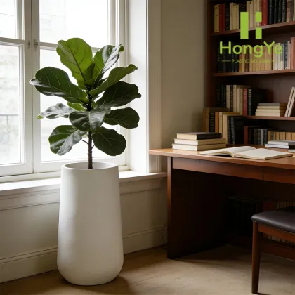 Durable Plump Flower Pot for Outdoor Use