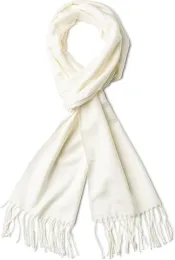 100% Wool Scarf - Men and Women Winter Warm Soft Luxurious Solid Colors