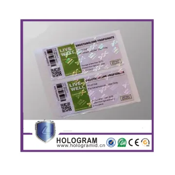 holographic printing 3d hologram laser sticker,3d label printer cheap custom hologram sticker