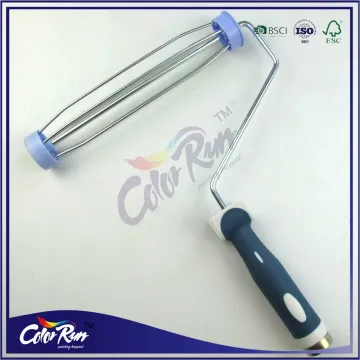ColorRun 9 inch cage style rubber plastic handle roller frame