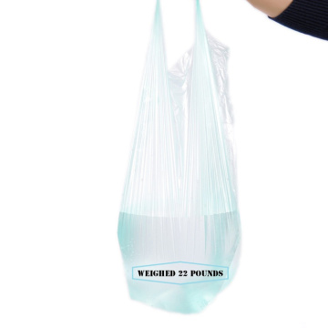 12x12 HDPE Customized supermarket store portable environmentally friendly degradable plastic bag