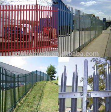 China factory supply pvc powder coating steel palisade fencing