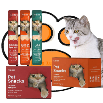 卸売15g猫のスナック - 鶏肉、マグロ、サケの味が大人のペットのための味