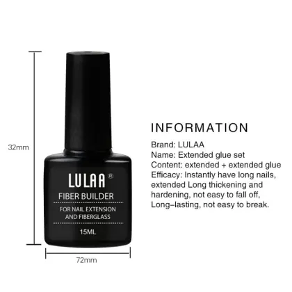 Nail Extension Glue + 10/20 pcs Nail Extension Fiberglass (Fiber glass Silk Nails Wrap Stickers Nail Form) Nail Art Tools TSLM1