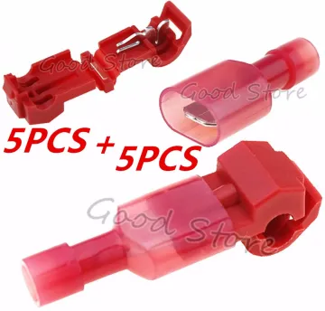 10PCS (5sets) Wire Cable Connectors Terminals Crimp Scotch Lock Quick Splice Electrical Car Audio 0.5-1.0mm 22-18AWG red