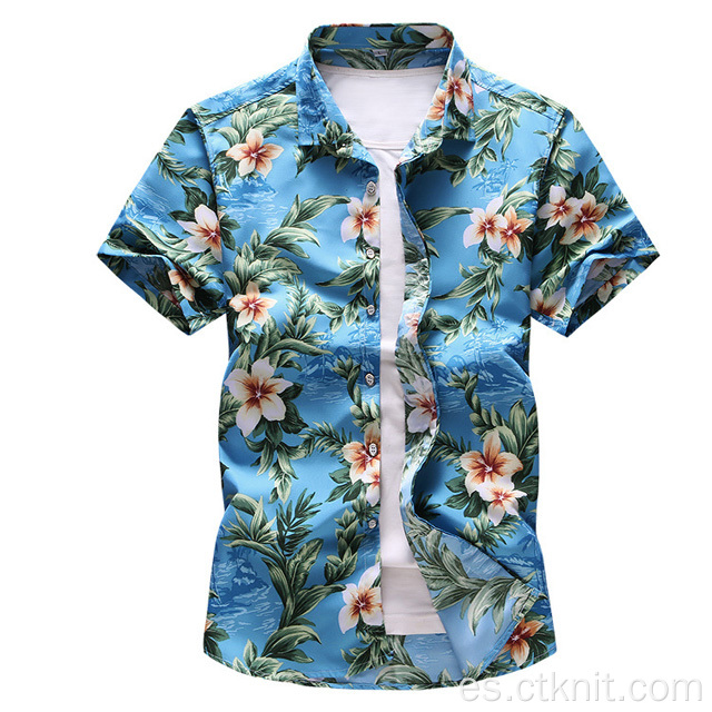 camisa navideña estampada para hombre