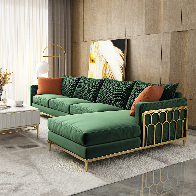 Sofa berbentuk set sofa beludru mewah modern modern