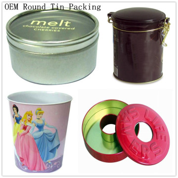 OEM Round Tin Packing Gift/Box Custom Size/Factory Outlet/Jbl Metal Packing