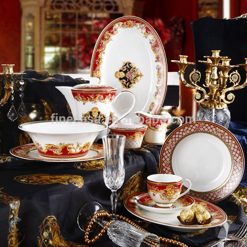 20 Pieces Luxury Fine Bone China Dinnerware