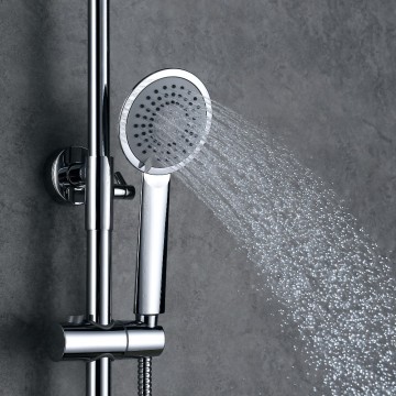Wall-Mounted Shower Faucet and Hand-Held Shower for Hotel Bathroom Accessories