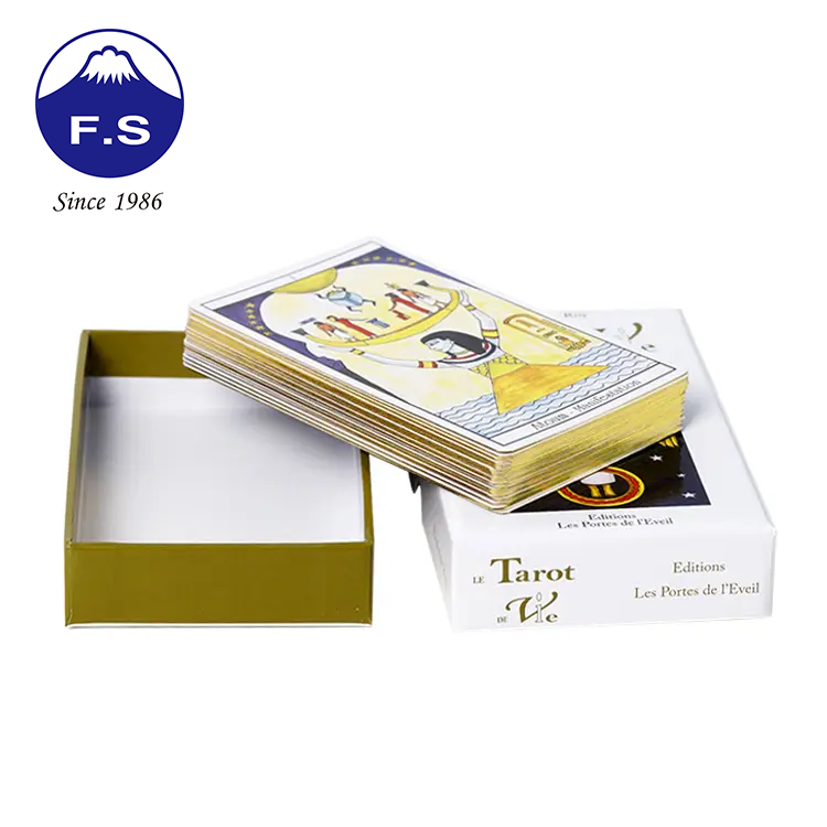 Customized Edge Round Corner Cardboard Package Playing Tarot